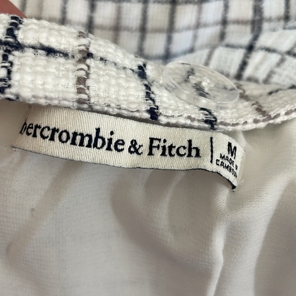 ABERCROMBIE & FITCH white tweed mini dress size M - Picture 8 of 12